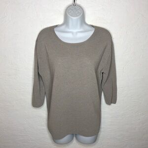 Aritzia | Wilfred Blanchard Sweater Linen Blend Grey Relaxed Fit